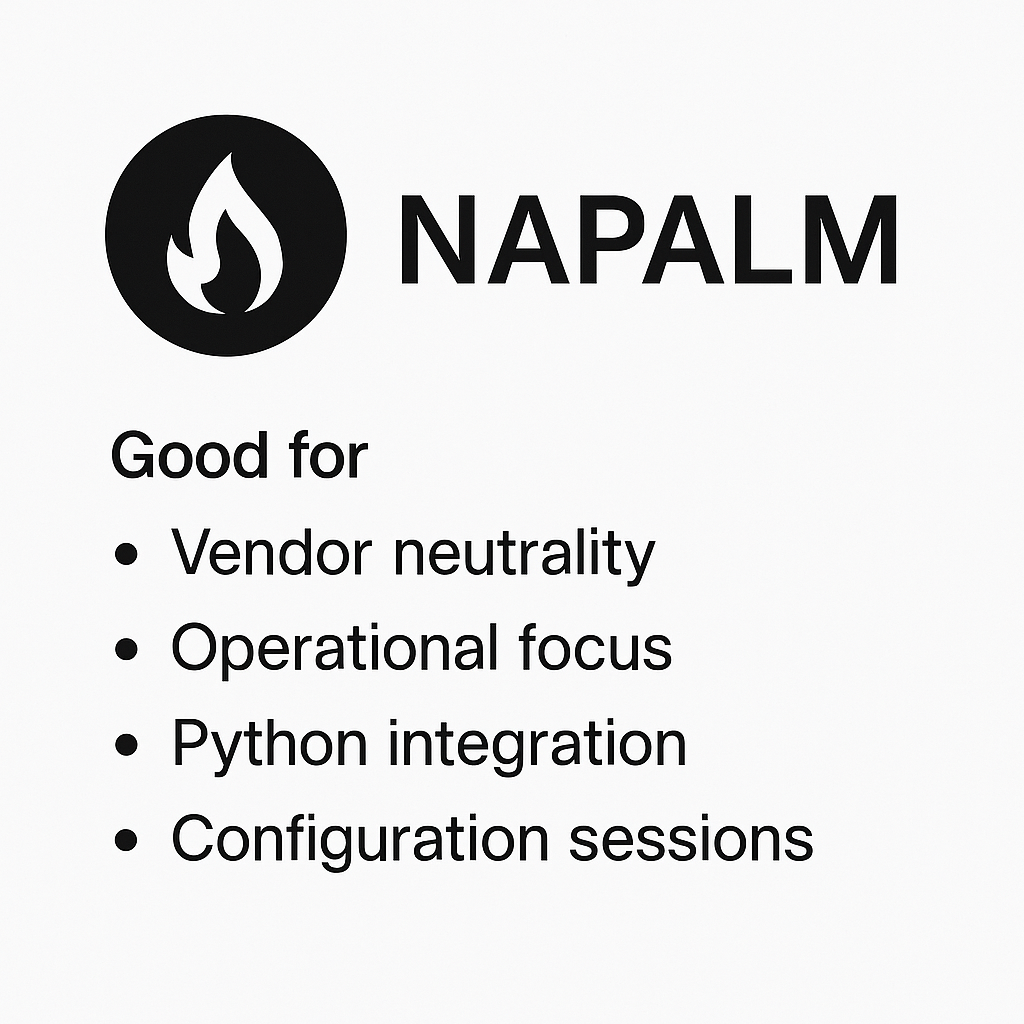 image of Napalm automation logo showing the 4 use cases