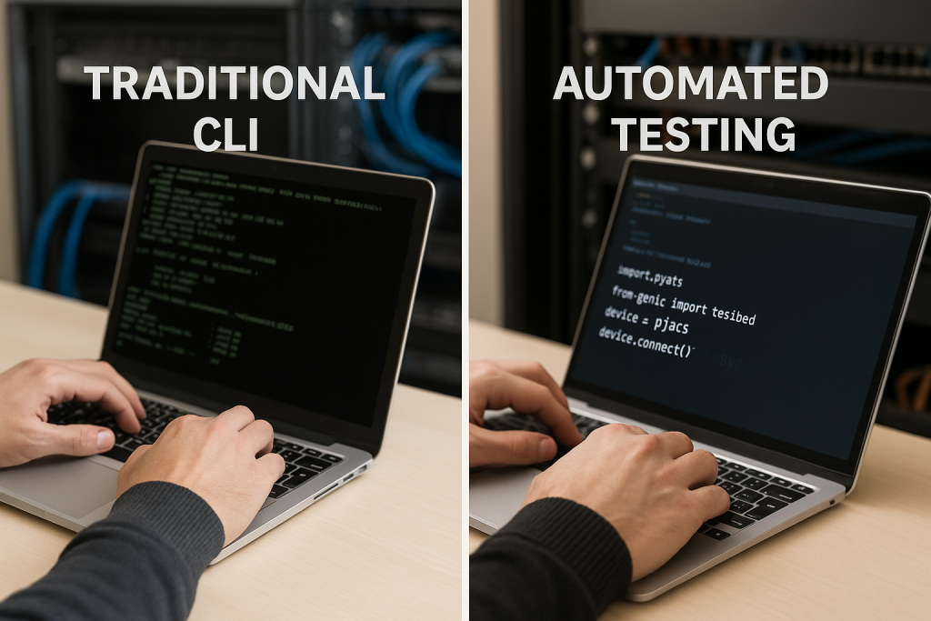 image showing cisco pyats automation on a pc screen
