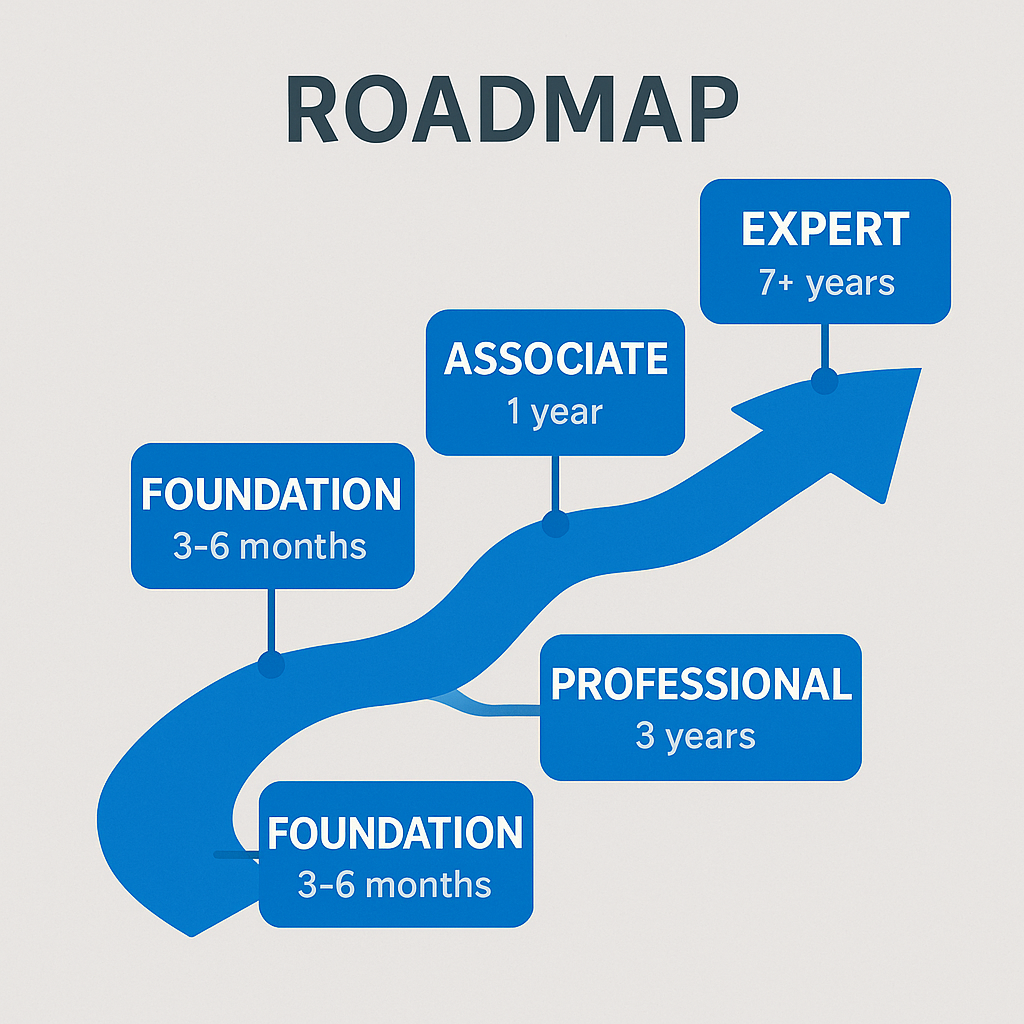 image showing the roadmap for learning cisco pyats automation