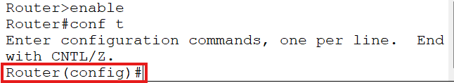 cisco cli showing configuration mode