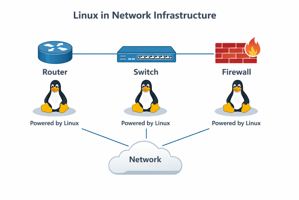 image showing linux powered network devices as a reference to why linux for network engineers matters