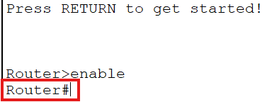 cisco cli showing Privileged EXEC mode