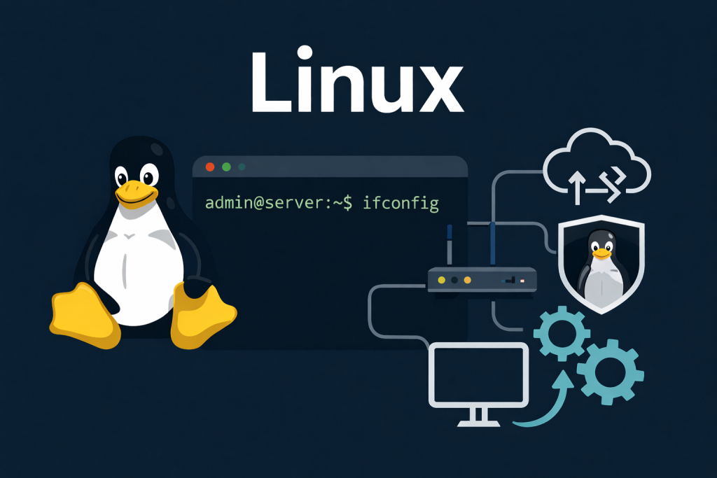 Linux for network engineers with command-line tools, server networking, cloud infrastructure, and automation concepts